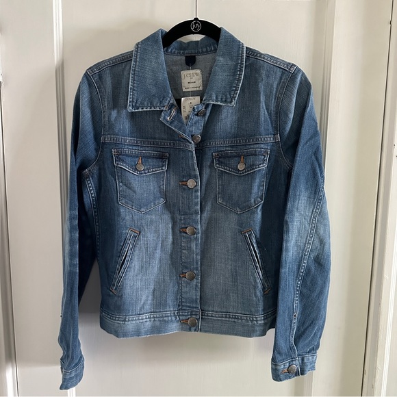 J. Crew Classic Denim Jacket, M, NWT - Picture 3 of 5